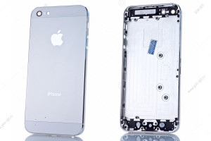 Корпус для iPhone 5 белый (серебристый) + комплект клавиш
