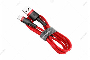 Кабель USB Baseus Cafule Lightning для Apple, 1м, красный