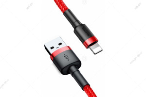 Кабель USB Baseus Cafule Lightning для Apple, 2м, красный-черный