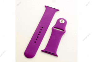 Ремешок силиконовый для Apple Watch 42мм/ 44мм/ 45мм размер M/L, пурпурный