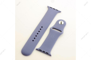 Ремешок силиконовый для Apple Watch 42мм/ 44мм/ 45мм размер M/L, темная лаванда