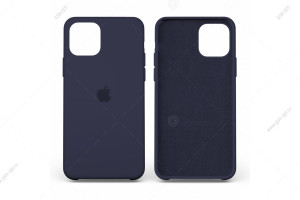 Чехол для iPhone 11 Pro Max, Silicone Case, премиум, темно-синий