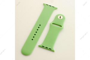 Ремешок силиконовый для Apple Watch 42мм/ 44мм/ 45мм размер M/L, мятно-зеленый