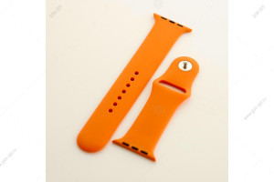 Ремешок силиконовый для Apple Watch 42мм/ 44мм/ 45мм размер M/L, абрикосовый