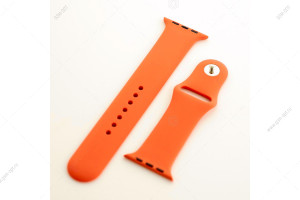 Ремешок силиконовый для Apple Watch 42мм/ 44мм/ 45мм размер M/L, кирпичный