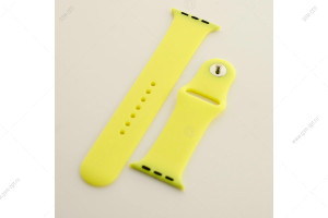 Ремешок силиконовый для Apple Watch 42мм/ 44мм/ 45мм размер M/L, #53 желтый