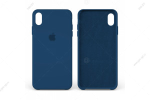 Чехол для iPhone XS Max, Silicone Case, премиум, голландский синий