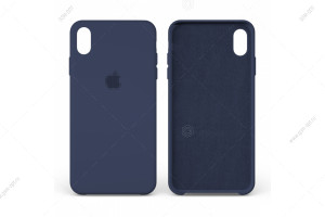 Чехол для iPhone XS Max, Silicone Case, премиум, синие сумерки