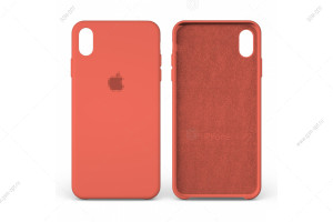 Чехол для iPhone XS Max, Silicone Case, премиум, нектарин