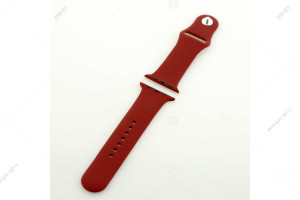 Ремешок силиконовый для Apple Watch 42мм/ 44мм/ 45мм размер M/L, бордовый