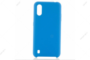Чехол Silicone Cover для Samsung Galaxy A01, M01 синий