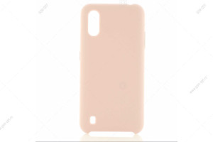 Чехол Silicone Cover для Samsung Galaxy A01, M01 розовый песок