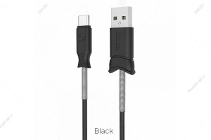 Кабель USB Hoco X24 Pisces Type-C, 1м, черный