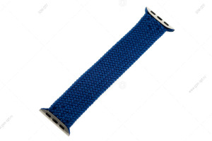 Плетеный монобраслет для Apple Watch 44/ 42мм нейлон, размер XS, 120мм, темно-синий