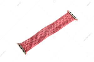 Плетеный монобраслет для Apple Watch 44/ 42мм нейлон, размер S, 130мм, розовый