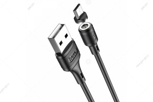 Кабель USB Hoco X52 Sereno Micro-USB, 1м, магнитный, черный