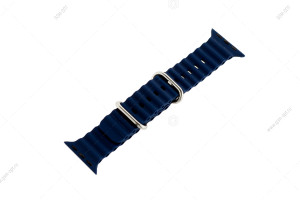 Ремешок силиконовый для Apple Watch 38мм/ 40мм/ 41мм Ocean, ребристый с пряжкой, #08 темно-синий