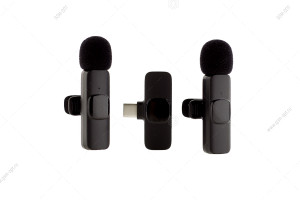 Беспроводной микрофон петличный JBH K9 Type-C, 2 в 1, черный