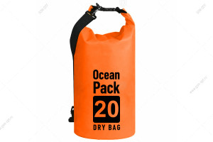 Водонепроницаемая сумка-баул (гермомешок) Ocean Pack 20L #06 оранжевый