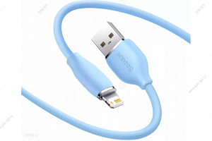 Кабель USB Baseus Jelly Liquid Silica Gel, Lightning для Apple, 2.4A, 1.2м, синий