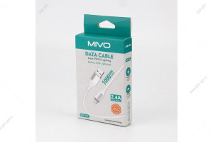 Кабель USB Mivo MX-53L Lightning, 1м, белый
