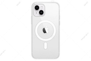Чехол для iPhone 15 Plus Clear Case MagSafe, с магнитным кольцом, прозрачный
