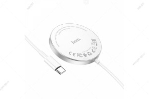 Беспроводная зарядка Hoco CW41 15W, 3в1 для устройств Apple, магнитное (MagSafe) крепление, белый